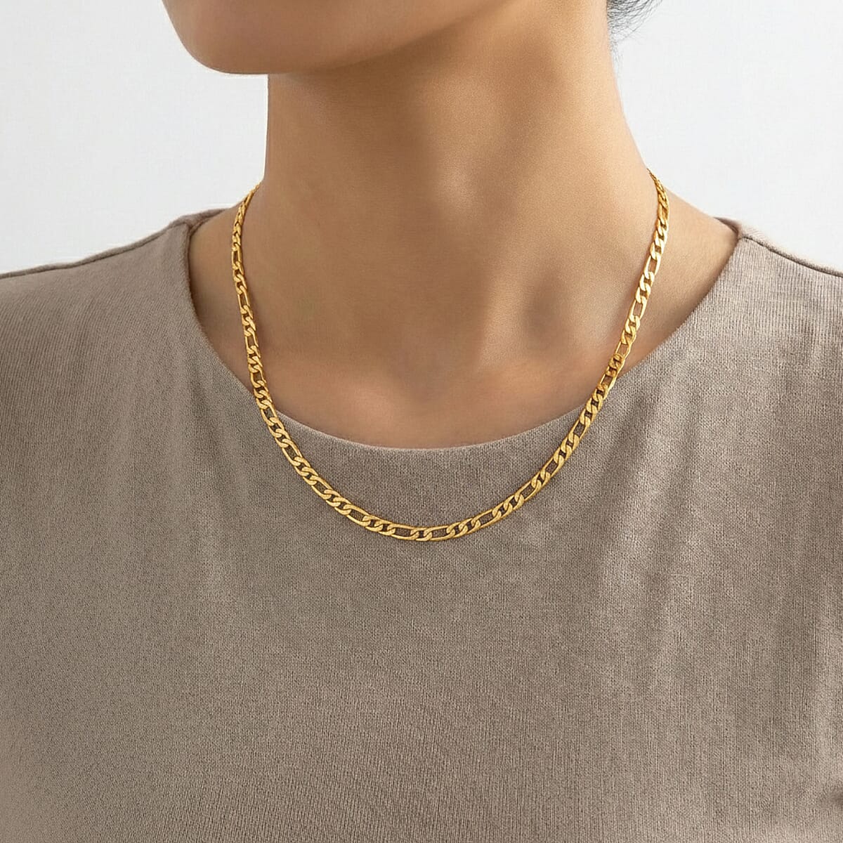 Marine Link Necklace in ION Plated YG Stainless Steel 22 Inches  image number 2