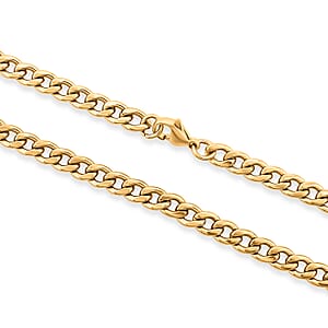 Chain Necklace in ION Plated YG Stainless Steel 22 Inches 
