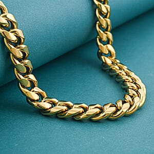 Chain Necklace in ION Plated YG Stainless Steel 24 Inches