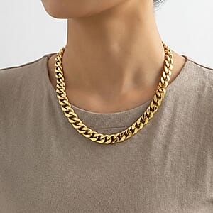 Chain Necklace in ION Plated YG Stainless Steel 24 Inches