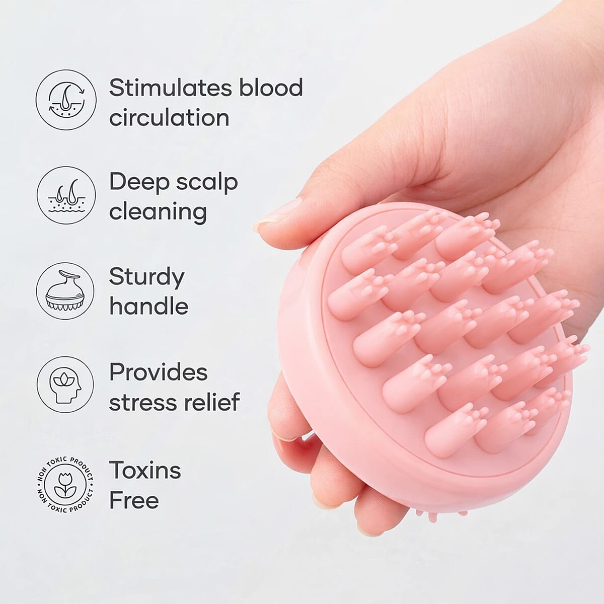 Joyce Giraud Pink Scalp Massage Scrubber image number 3