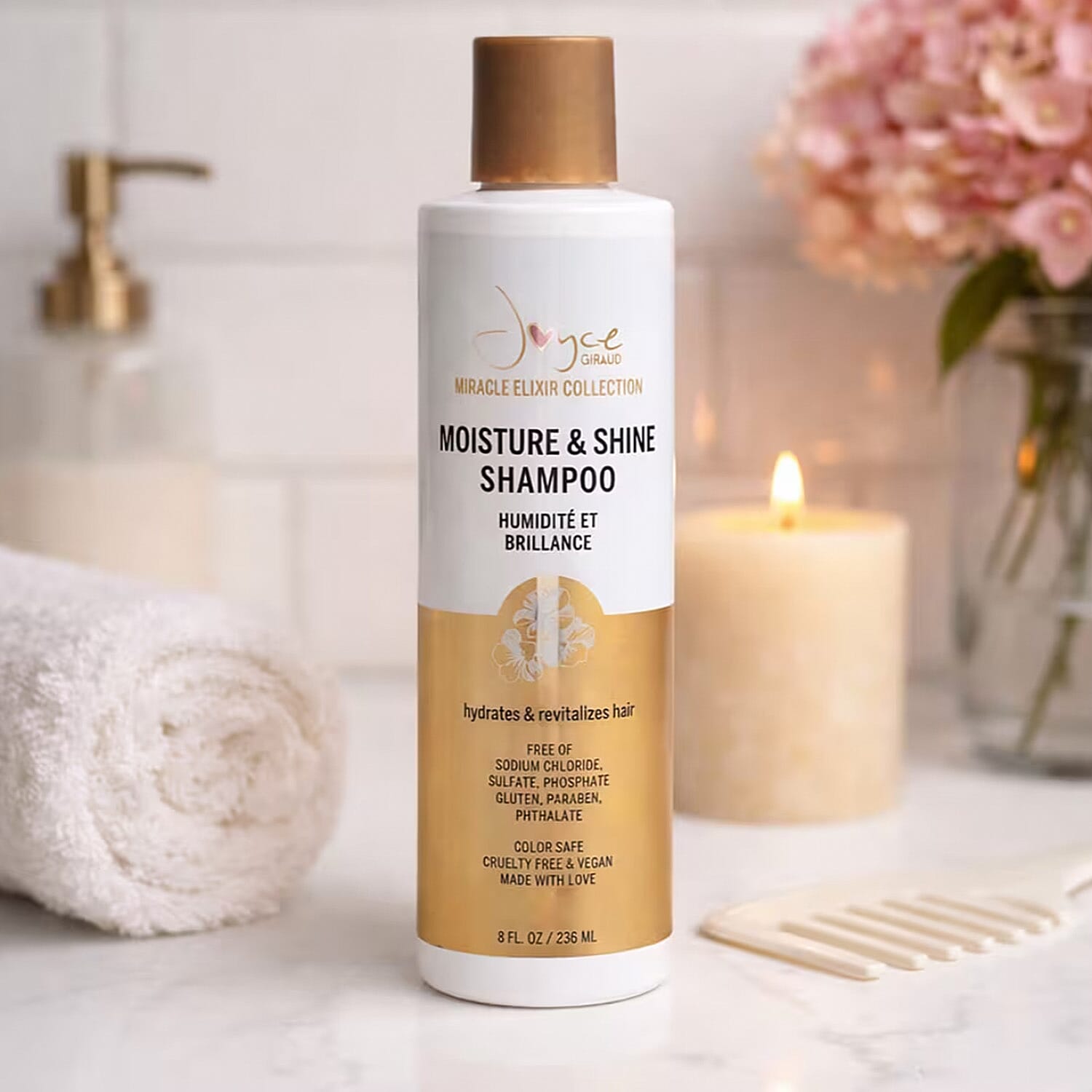 Joyce Giraud Beauty Miracle Elixir Collection Moisture & Shine Shampoo (8oz) Made in US