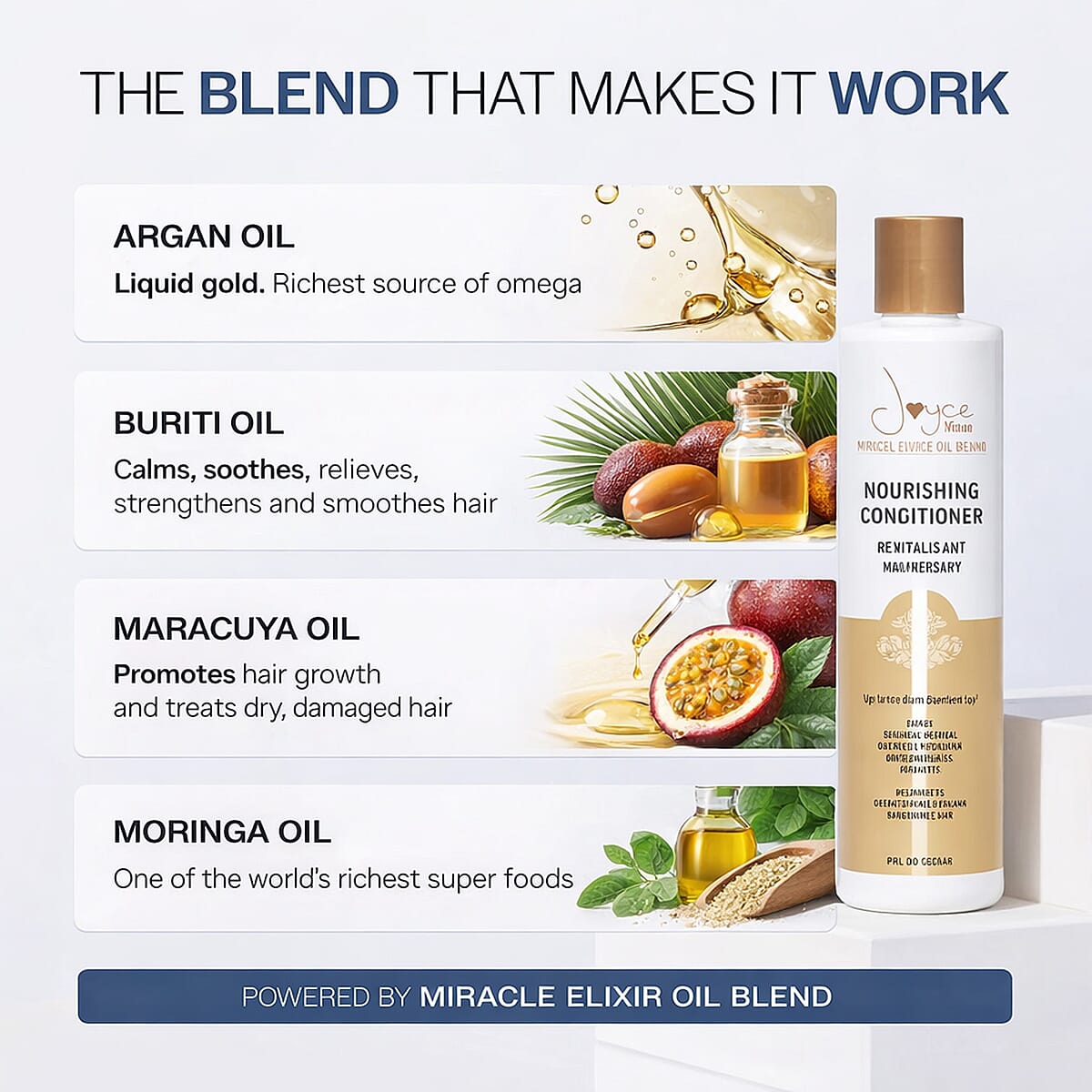 Joyce Giraud Beauty Miracle Elixir Collection Nourishing Conditioner (8oz) Made in US image number 3