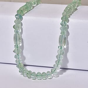 EverTrue Mint Green Fluorite 210.00 ctw Necklace in 18K YG Plated 18 Inches  