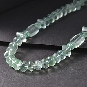 EverTrue Mint Green Fluorite 210.00 ctw Necklace in 18K YG Plated 18 Inches  