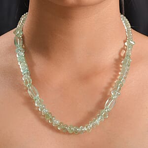 EverTrue Mint Green Fluorite 210.00 ctw Necklace in 18K YG Plated 18 Inches  