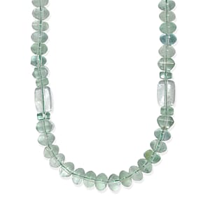 EverTrue Mint Green Fluorite 210.00 ctw Necklace in 18K YG Plated 18 Inches  