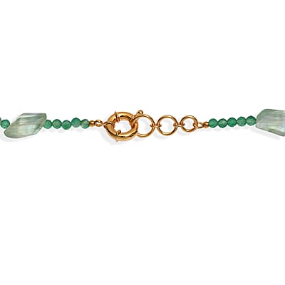 EverTrue Green Onyx and Mint Green Fluorite 575.00 ctw Beaded Necklace in 18K YG Plated 18 Inches