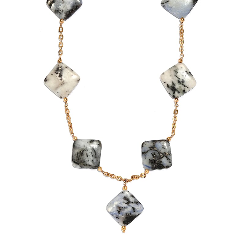 EverTrue Sodalite 205.00 ctw Necklace in ION Plated YG Stainless Steel 24-26In
