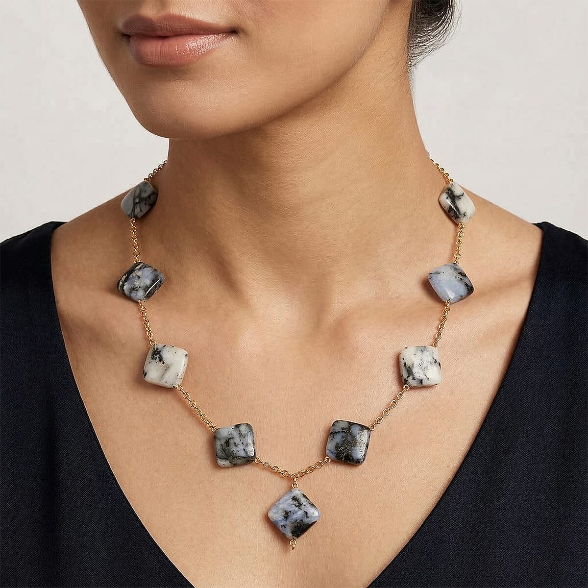 EverTrue Sodalite 205.00 ctw Necklace in ION Plated YG Stainless Steel 24-26In image number 2