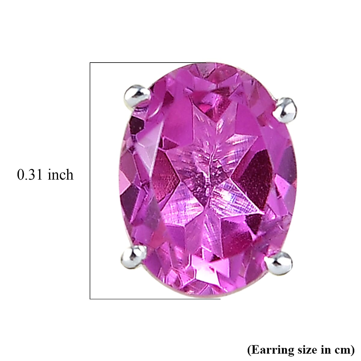 D'Joy African Lilac Quartz (Triplet) 3.00 ctw Solitaire Stud Earrings Sterling Silver image number 4