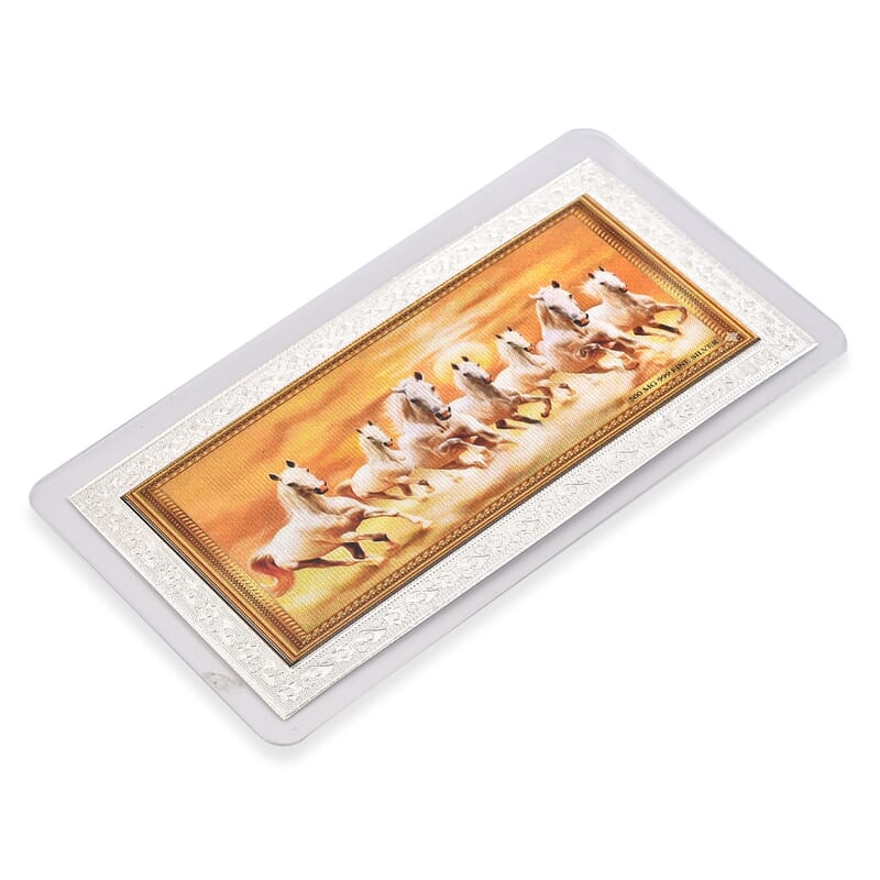 999 Fine Silver Seven Horses of Fortune – Power & Prosperity Embossed Sheet 500mg