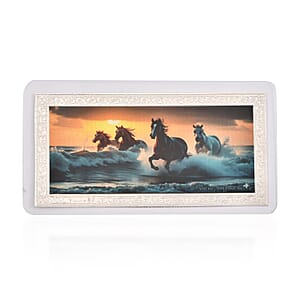 999 Fine Silver Seven Horses of Fortune &ndash; Power & Prosperity Embossed Sheet 500mg