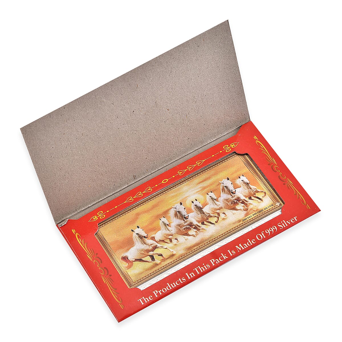 999 Fine Silver Seven Horses of Fortune &ndash; Power & Prosperity Embossed Sheet 500mg image number 6