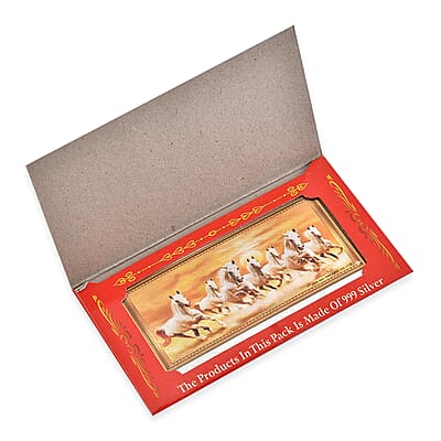 999 Fine Silver Seven Horses of Fortune – Power & Prosperity Embossed Sheet 500mg