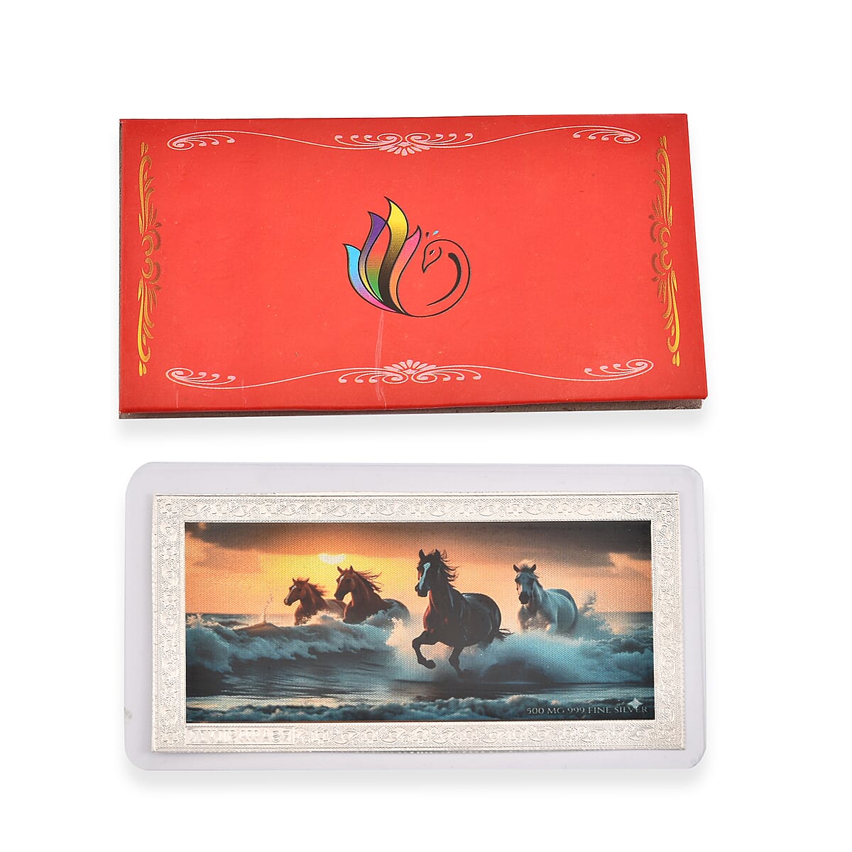 999 Fine Silver Seven Horses of Fortune &ndash; Power & Prosperity Embossed Sheet 500mg image number 4