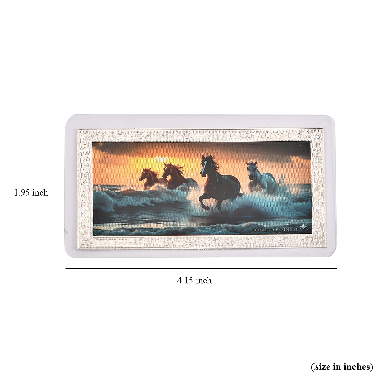 999 Fine Silver Seven Horses of Fortune &ndash; Power & Prosperity Embossed Sheet 500mg image number 5