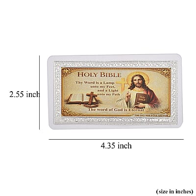 999 Fine Silver Holy Bible - The Word of Gold is Eternal Embossed Sheet 500 mg