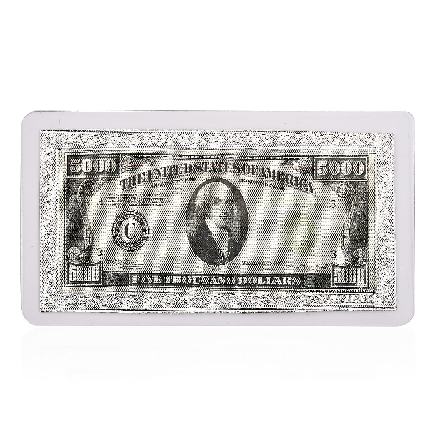999 Fine Silver American Legacy Currency Tribute Embossed Sheet 500mg