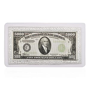 999 Fine Silver American Legacy Currency Tribute Embossed Sheet 500mg