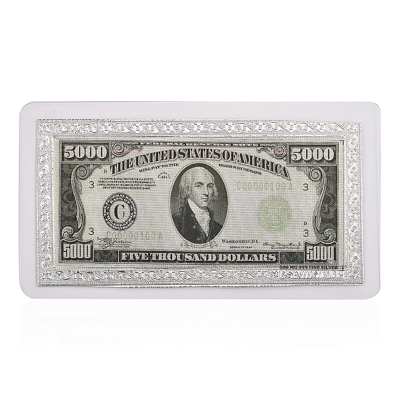 999 Fine Silver American Legacy Currency Tribute Embossed Sheet 500mg