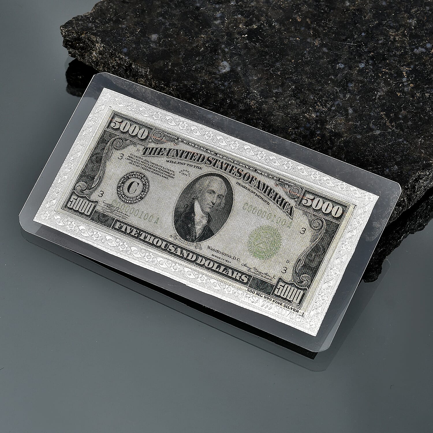 999 Fine Silver American Legacy Currency Tribute Embossed Sheet 500mg