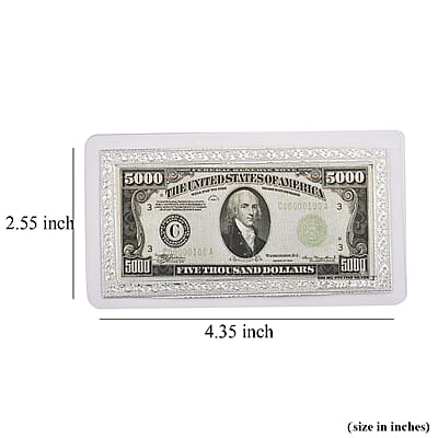 999 Fine Silver American Legacy Currency Tribute Embossed Sheet 500mg