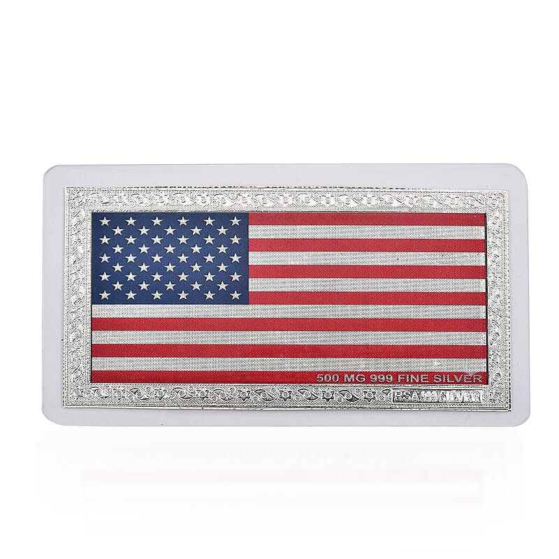 999 Fine Silver American Pride – Stars & Stripes Drive Embossed Sheet 500mg