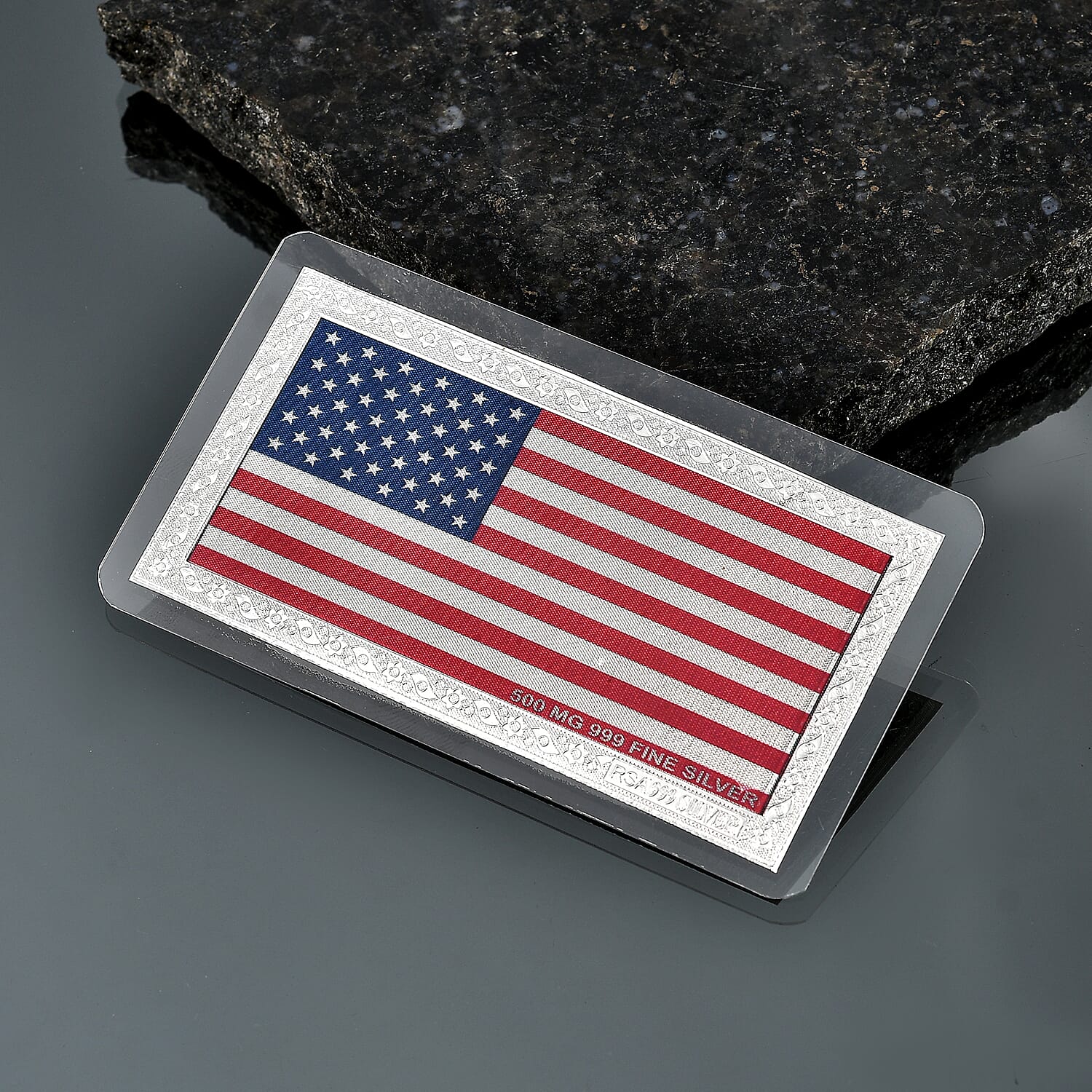 999 Fine Silver American Pride – Stars & Stripes Drive Embossed Sheet 500mg