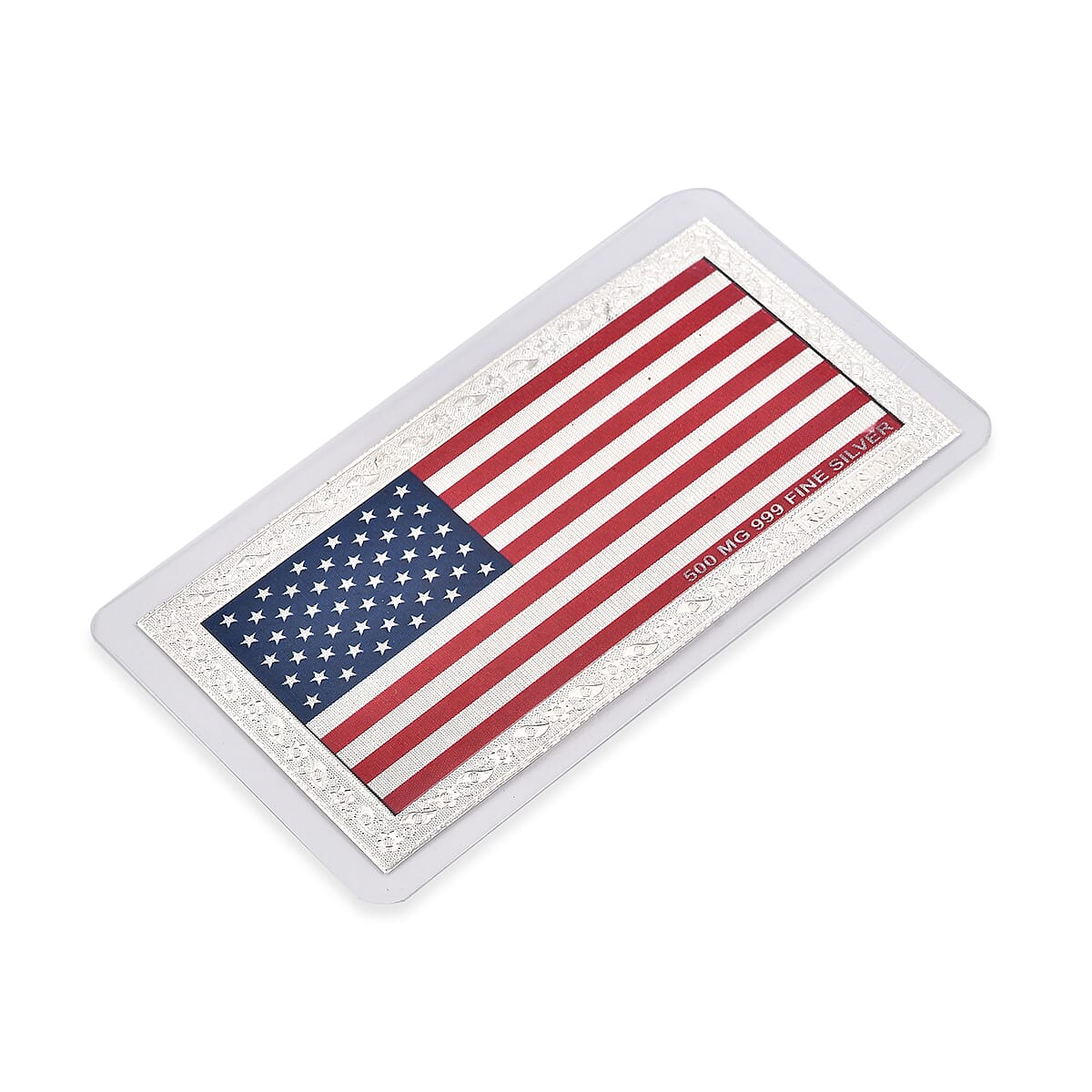 999 Fine Silver American Pride &ndash; Stars & Stripes Drive Embossed Sheet 500mg image number 2