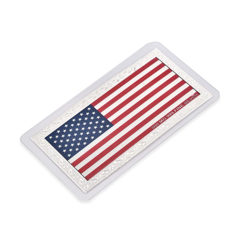 999 Fine Silver American Pride – Stars & Stripes Drive Embossed Sheet 500mg