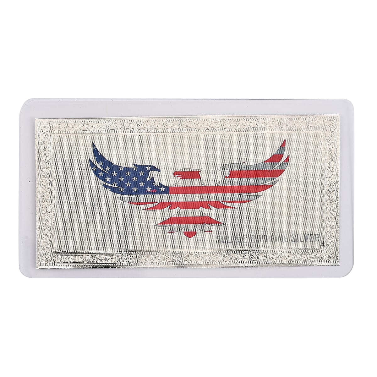999 Fine Silver American Pride &ndash; Stars & Stripes Drive Embossed Sheet 500mg image number 3