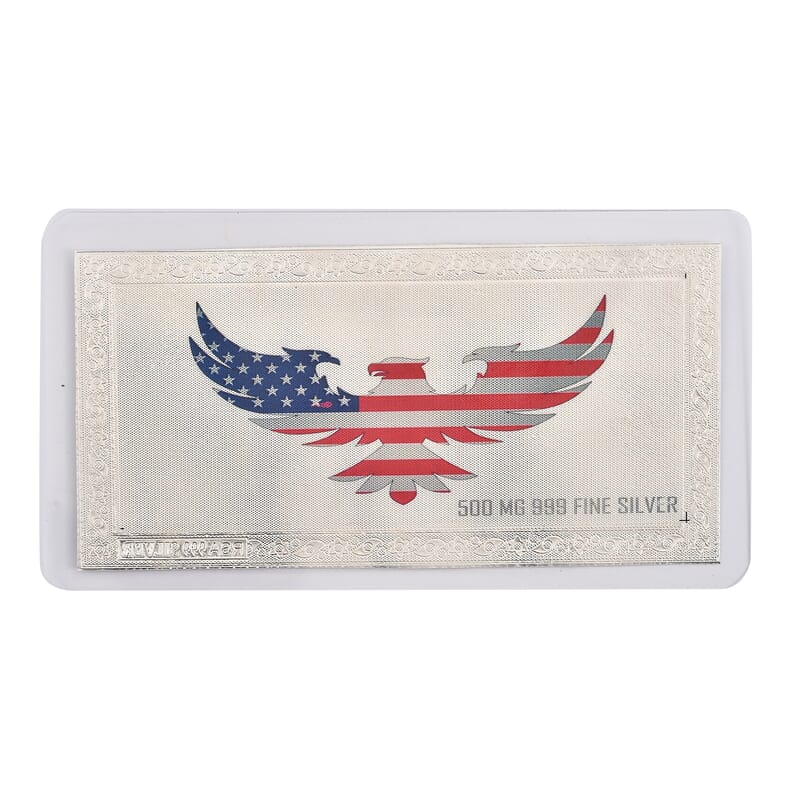 999 Fine Silver American Pride – Stars & Stripes Drive Embossed Sheet 500mg