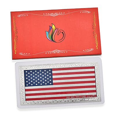 999 Fine Silver American Pride – Stars & Stripes Drive Embossed Sheet 500mg