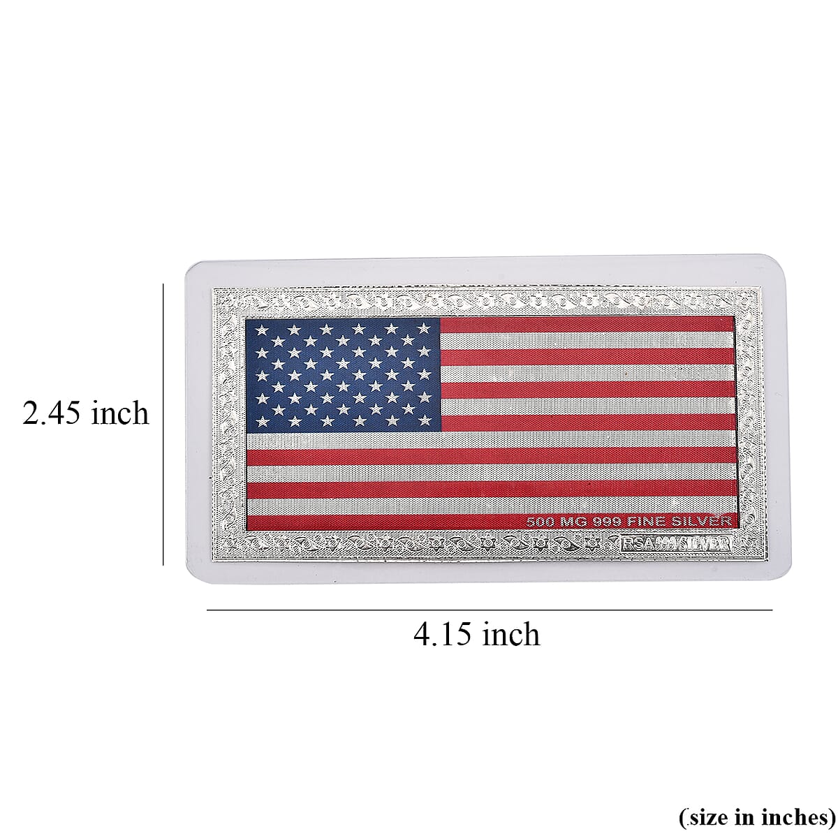 999 Fine Silver American Pride &ndash; Stars & Stripes Drive Embossed Sheet 500mg image number 4