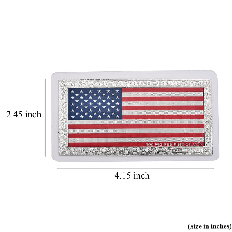 999 Fine Silver American Pride – Stars & Stripes Drive Embossed Sheet 500mg
