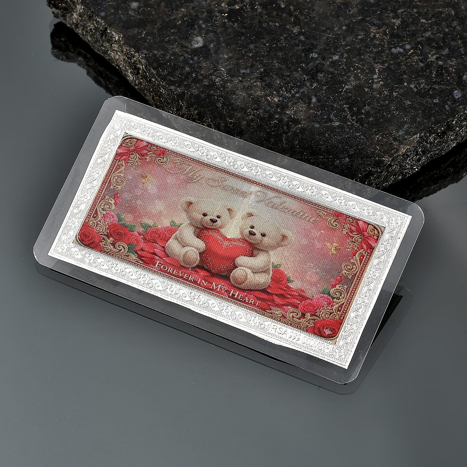 999 Fine Silver My Sweet Valentine - Forever In My Heart Embossed Sheet 500 mg