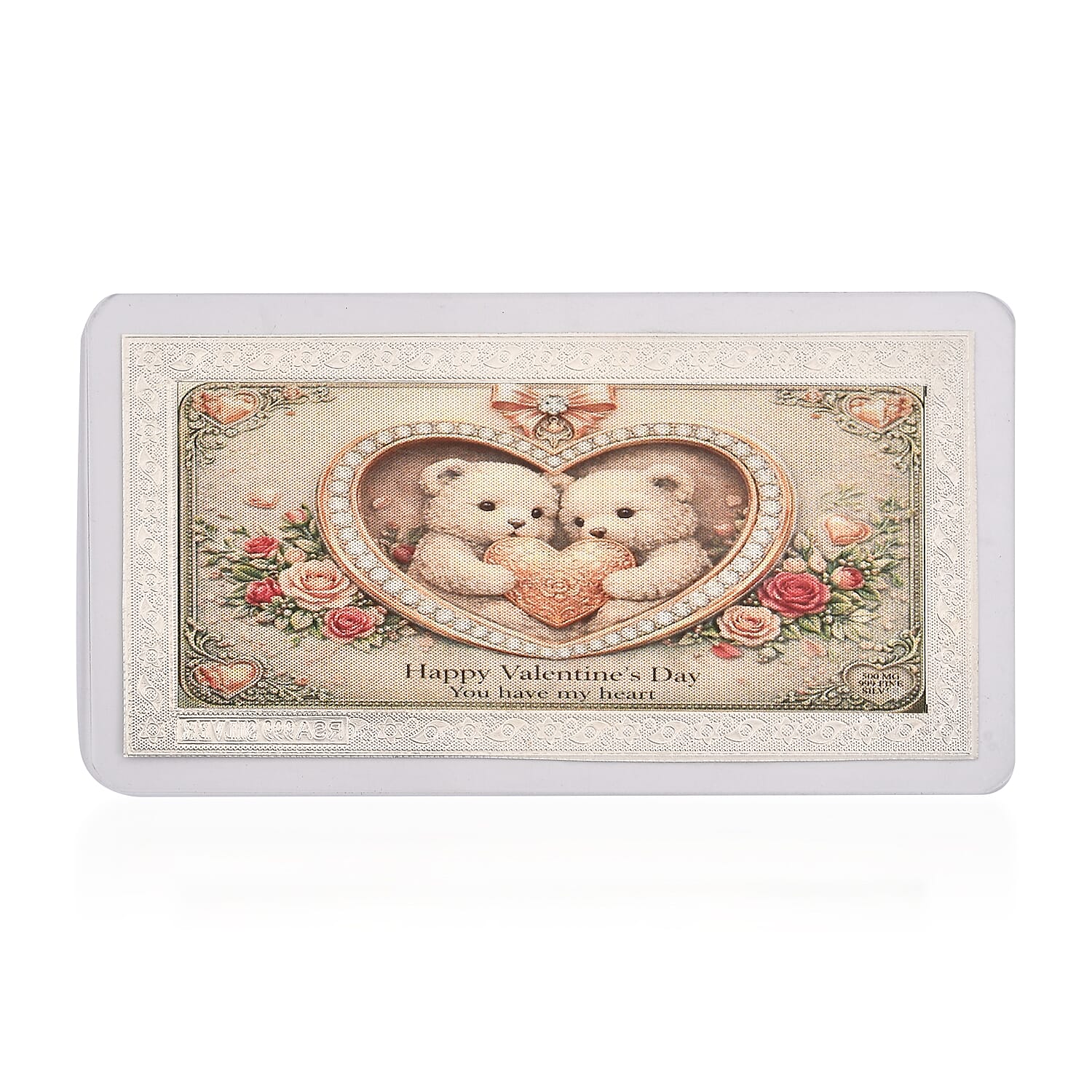 999 Fine Silver My Sweet Valentine - Forever In My Heart Embossed Sheet 500 mg