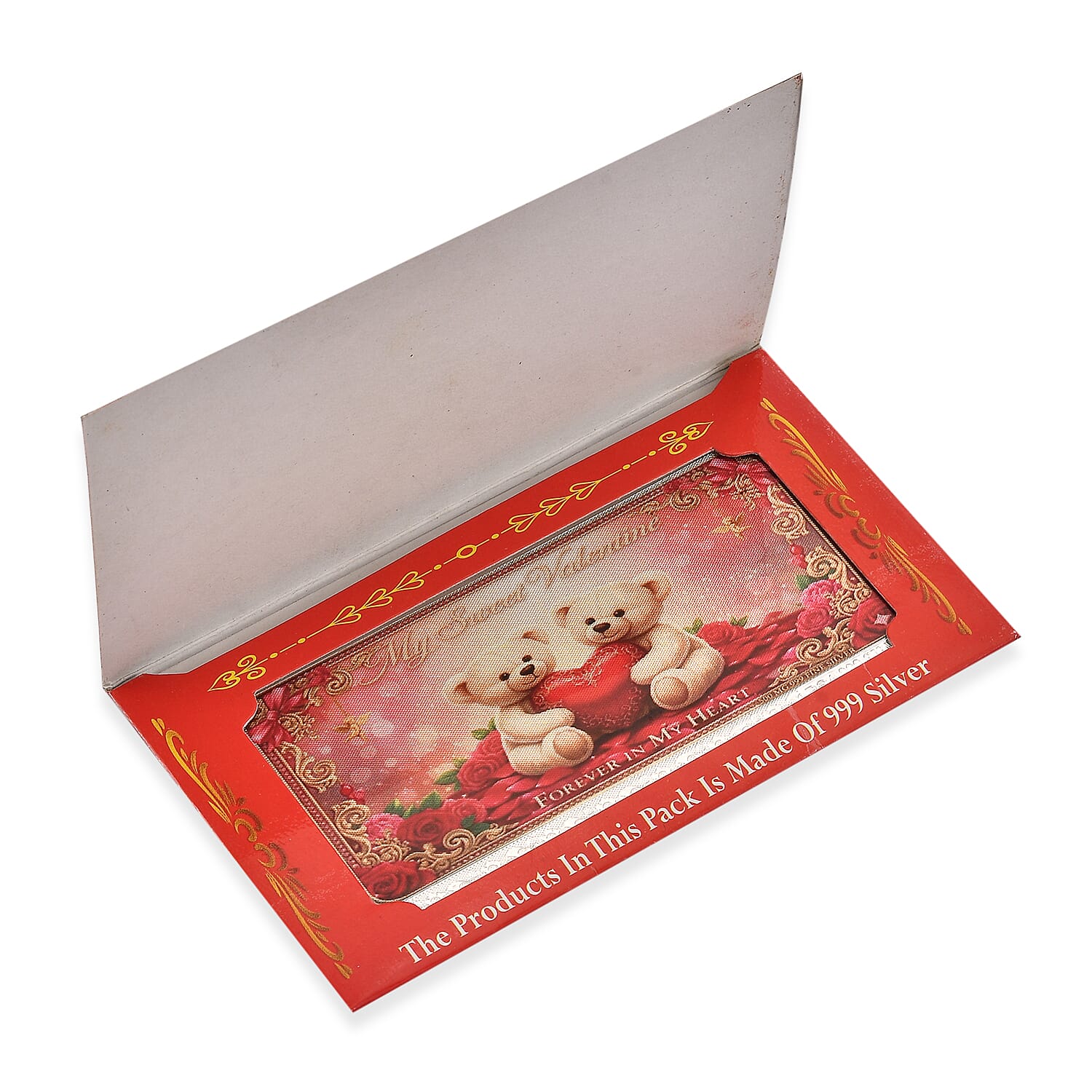 999 Fine Silver My Sweet Valentine - Forever In My Heart Embossed Sheet 500 mg