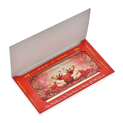 999 Fine Silver My Sweet Valentine - Forever In My Heart Embossed Sheet 500 mg