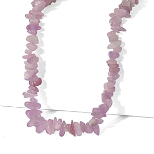 Kunzite 300.00 ctw Chips Necklace (24 Inches)