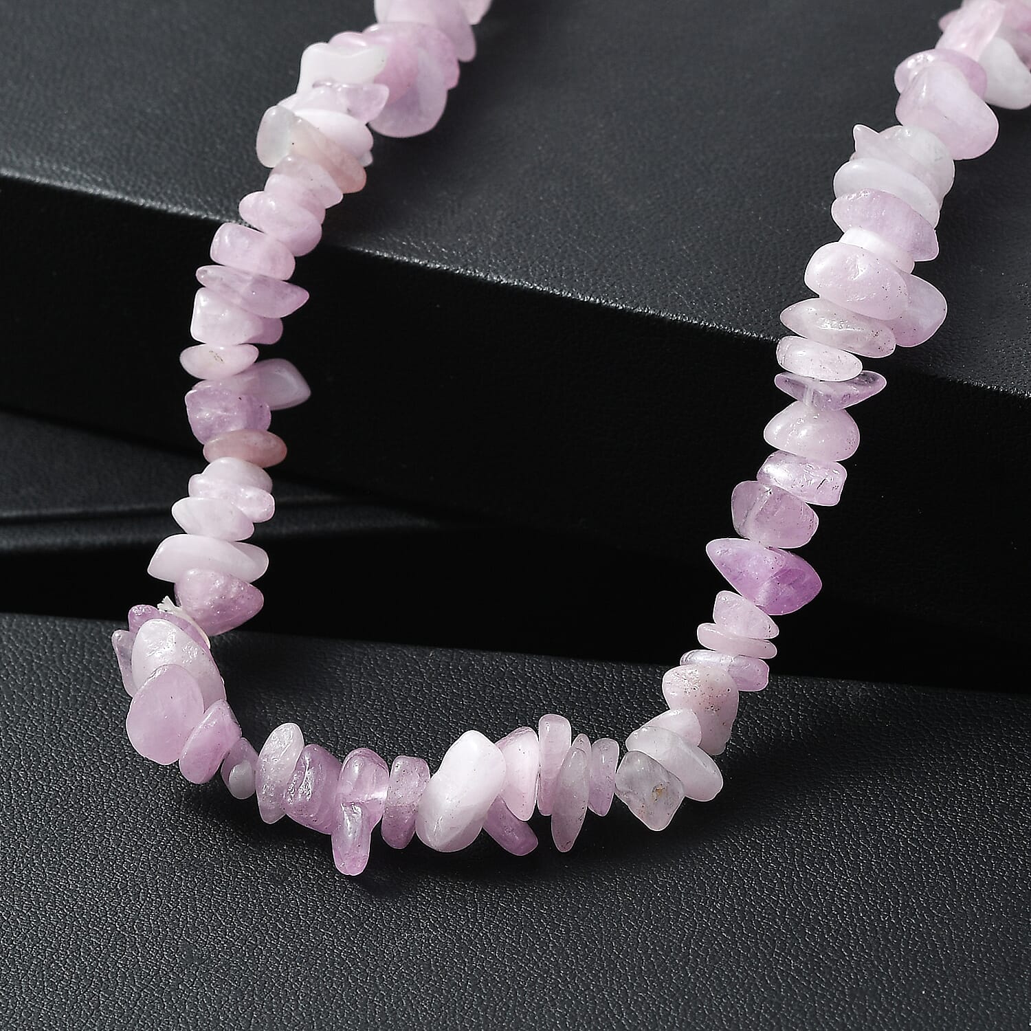 Kunzite 300.00 ctw Chips Necklace (24 Inches)