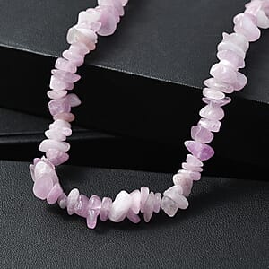 Kunzite 300.00 ctw Chips Necklace (24 Inches)