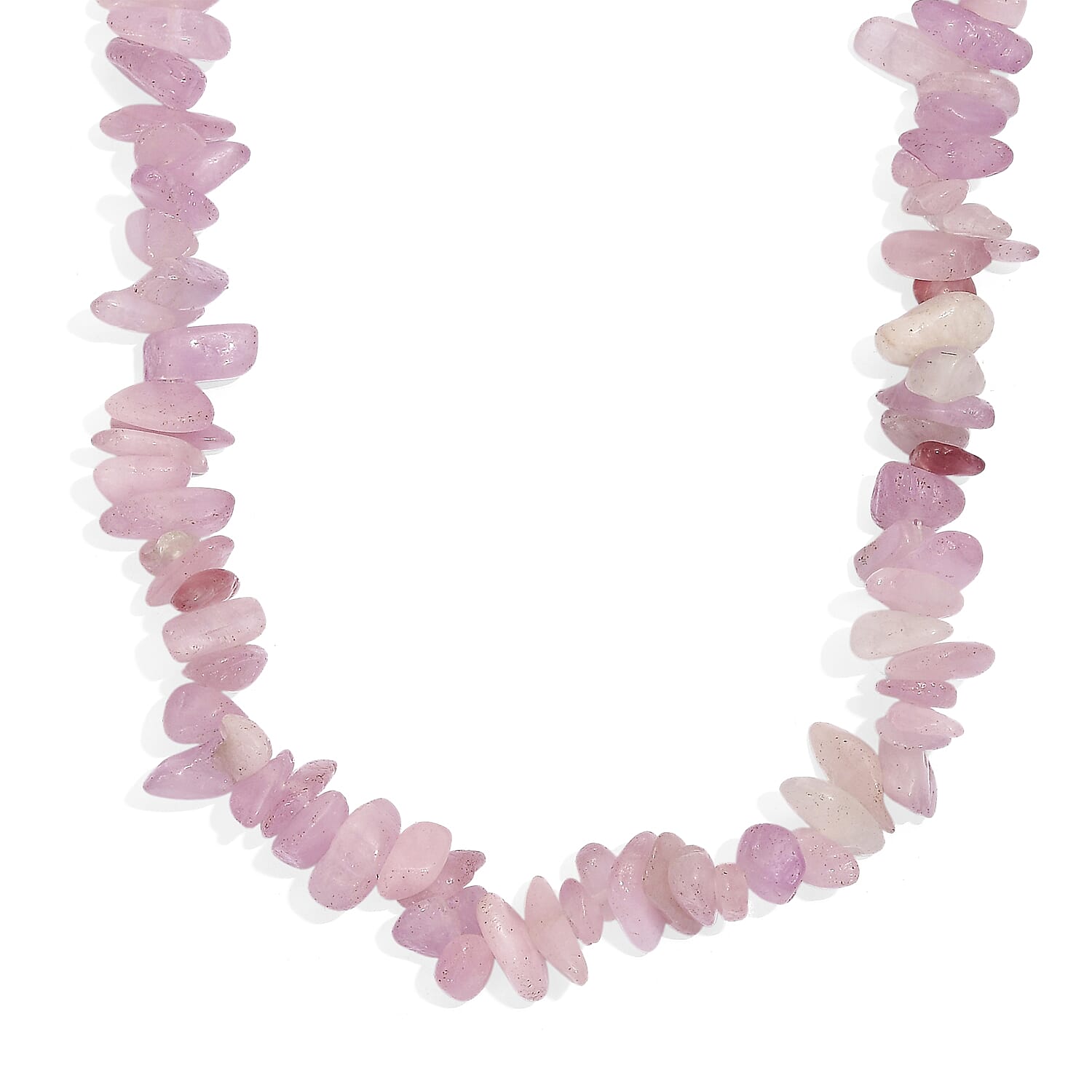 Kunzite 300.00 ctw Chips Necklace (24 Inches)