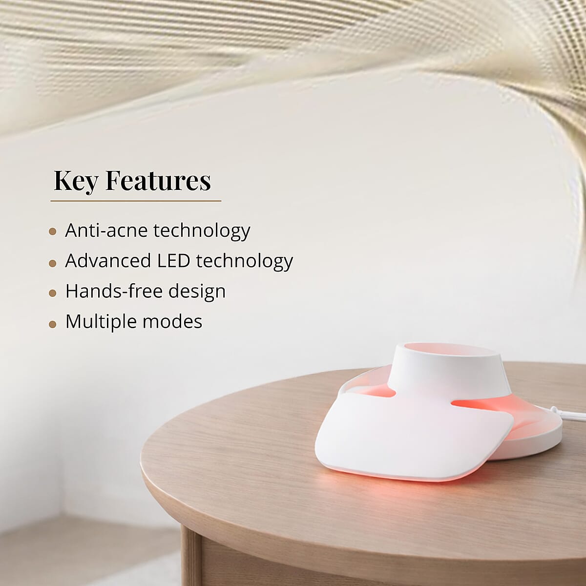 Pursonic LED Light Therapy Neckplate - White image number 4