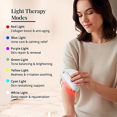 Pursonic 7-in-1 LED Light Therapy Beauty Device - White