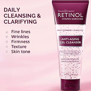 Retinol Vitamin Enriched Anti-Aging Daily Gel Cleanser (4oz) Made in US