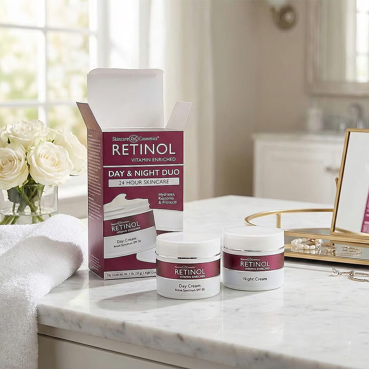 Retinol Vitamin Enriched Day & Night Duo (2x 1oz) Made in US image number 1