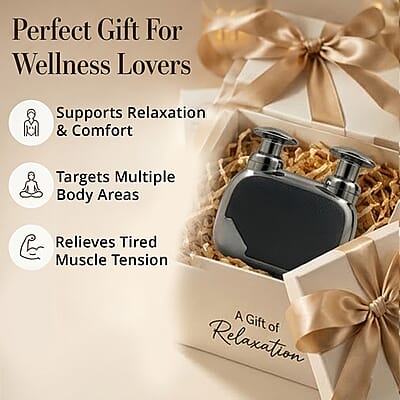 Closeout Mini Massager with 3 Massage Heads -Black