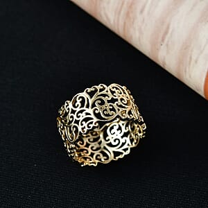 Luxoro Fillegree Ring in 10K Yellow Gold (Size 10.0) 3.0 Grams